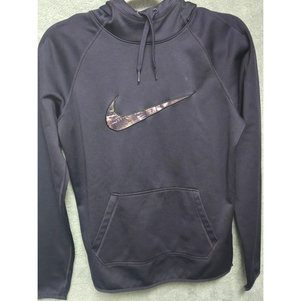 Nike Dri-FIT Purple Performance Hoodie Swoosh Logo Sweatshirt Womens Small